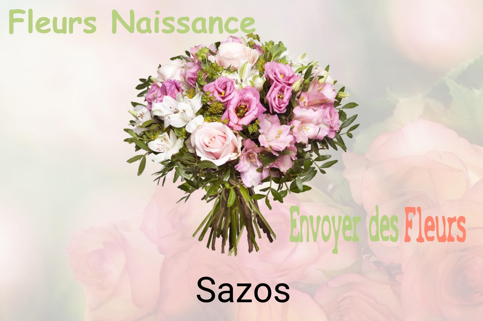 Bouquet de fleurs de naissance livré à Sazos